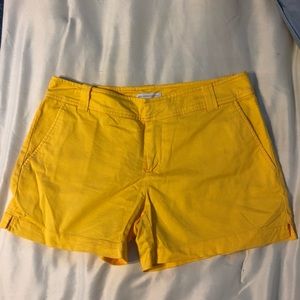 New York and company canary yellow shorts size 2
